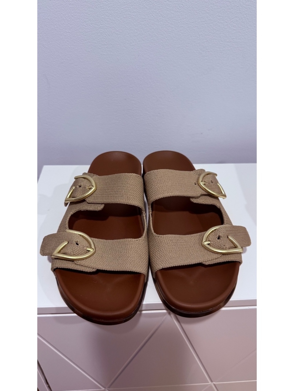 Rothy’s The Buckle Slide in Dune - Size 6.5
